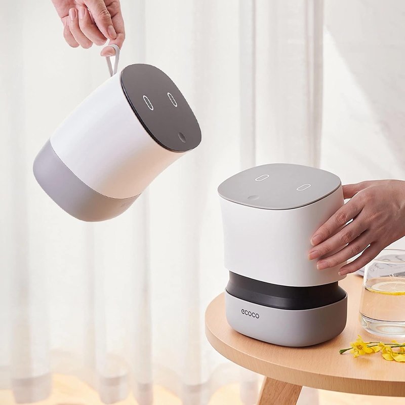 ECOCO μίνι κάδος απορριμμάτων E2241 με σακούλες, επιτραπέζιος, 1.5lt, λευκός - Image 3