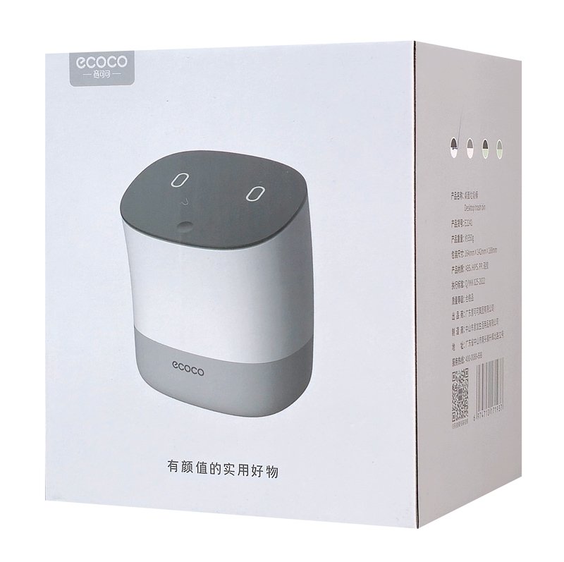 ECOCO μίνι κάδος απορριμμάτων E2241 με σακούλες, επιτραπέζιος, 1.5lt, λευκός - Image 6