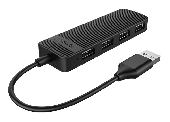 ORICO USB hub FL02, 4x θυρών, USB 2.0, 480Mbps, USB σύνδεση, μαύρο