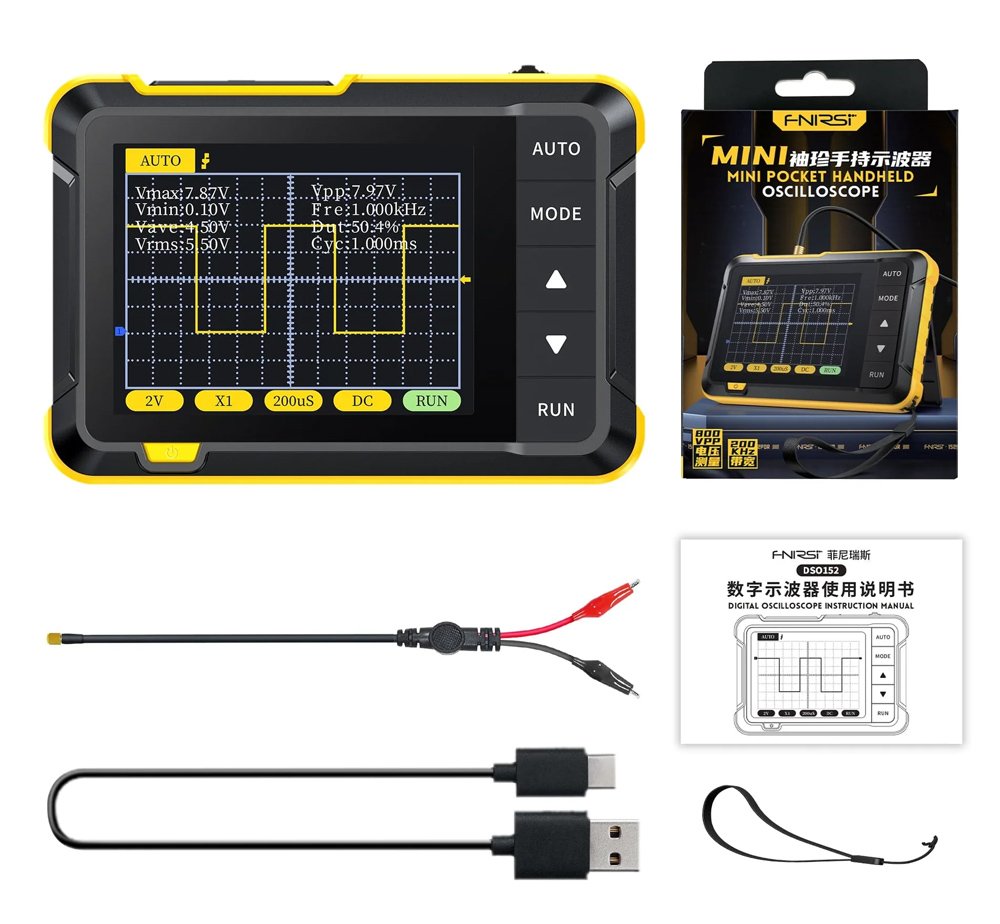 NIRSI παλμογράφος χειρός DSO152, 1 κανάλι, 200KHz, επαναφορτιζόμενος - Image 9