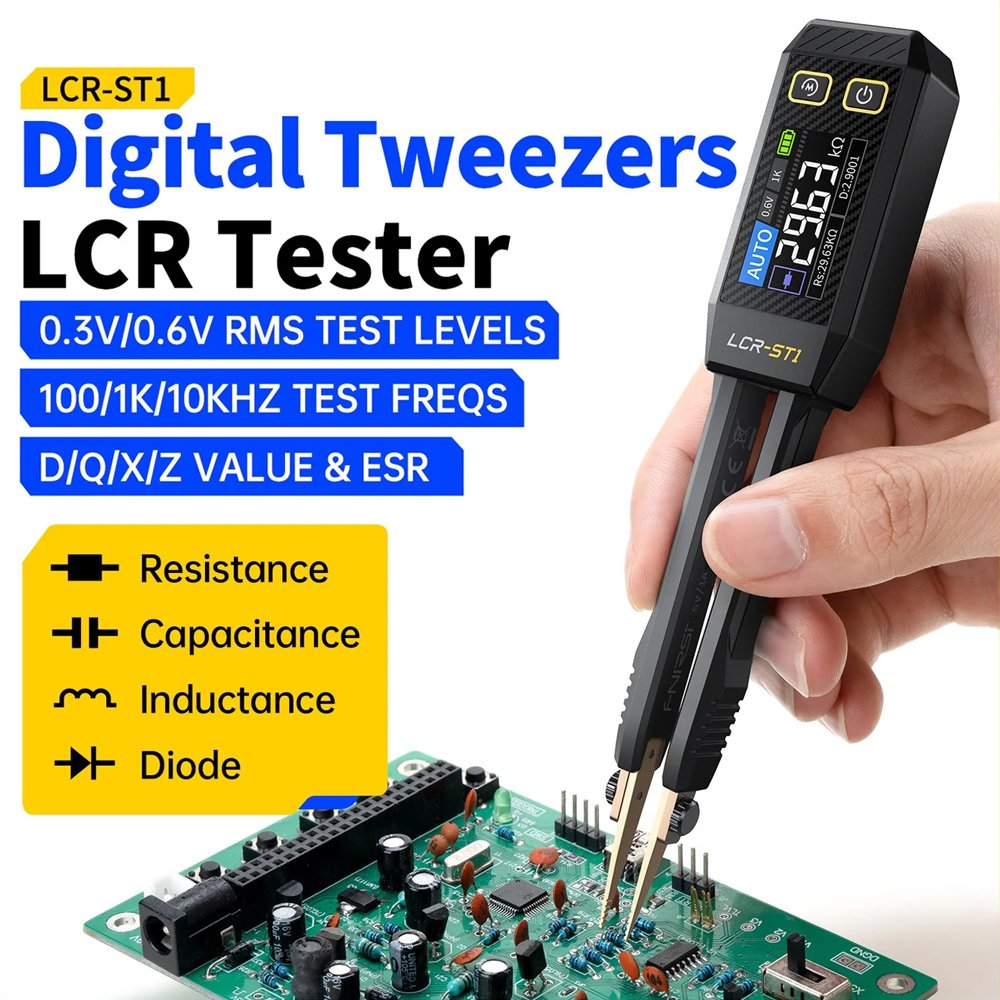 FNIRSI ψηφιακό LCR/SMD/ESR tester LCR-ST1, επαναφορτιζόμενο - Image 2