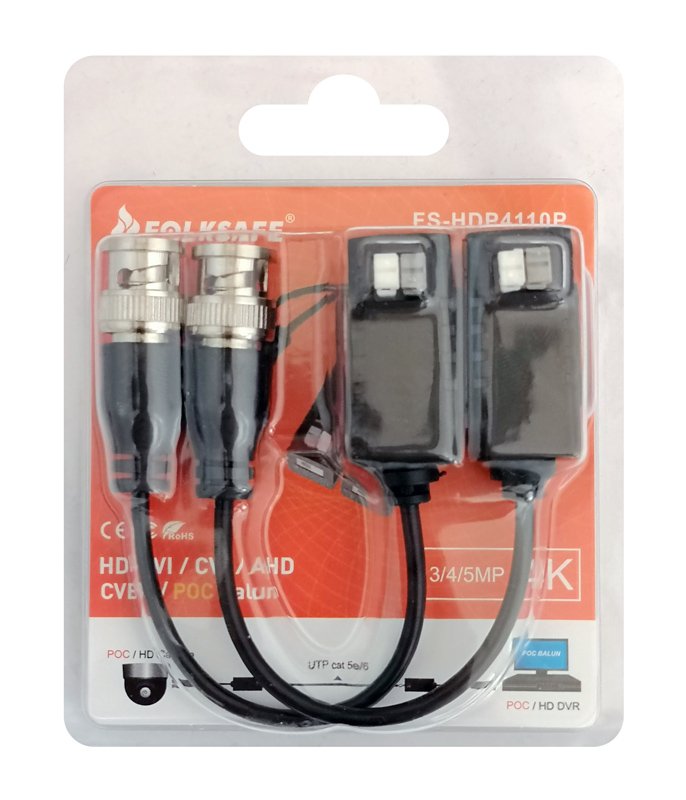 FOLKSAFE Video Balun FS-HDP4110P για συστήματα CCTV - Image 2