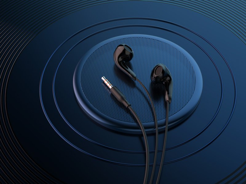 CELEBRAT earphones με μικρόφωνο G27, 3.5mm σύνδεση, Φ14mm, 1.2m, μαύρα - Image 2