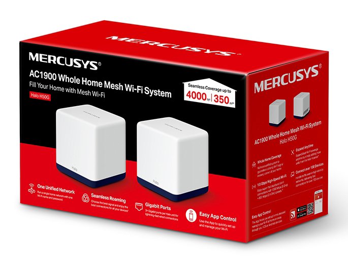 MERCUSYS Mesh Wi-Fi System Halo H50G, 1.9Gbps Dual Band, 2τμχ, Ver. 1.0 - Image 5
