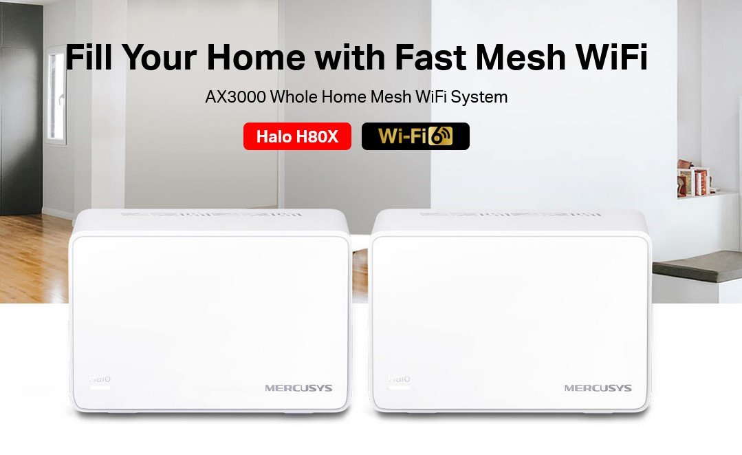 MERCUSYS Mesh Wi-Fi 6 System Halo H80X, 3Gbps Dual Band, 2τμχ, Ver. 1.0 - Image 2