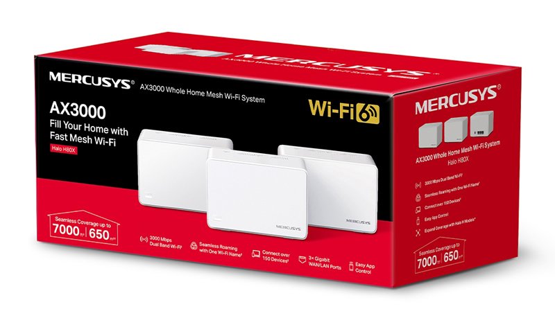 MERCUSYS Mesh Wi-Fi 6 System Halo H80X, 3Gbps Dual Band, 3τμχ, Ver. 1.0 - Image 6