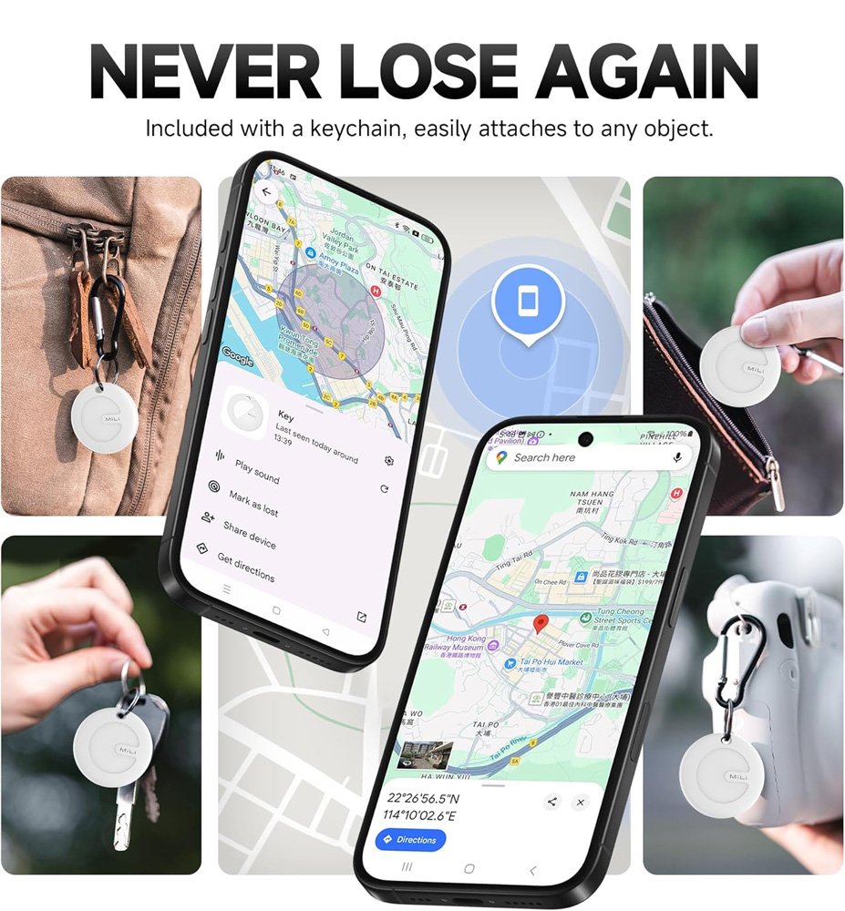 MILI smart tag MiTag Duo για iOS & Android συσκευές, Bluetooth tracker, λευκό - Image 2