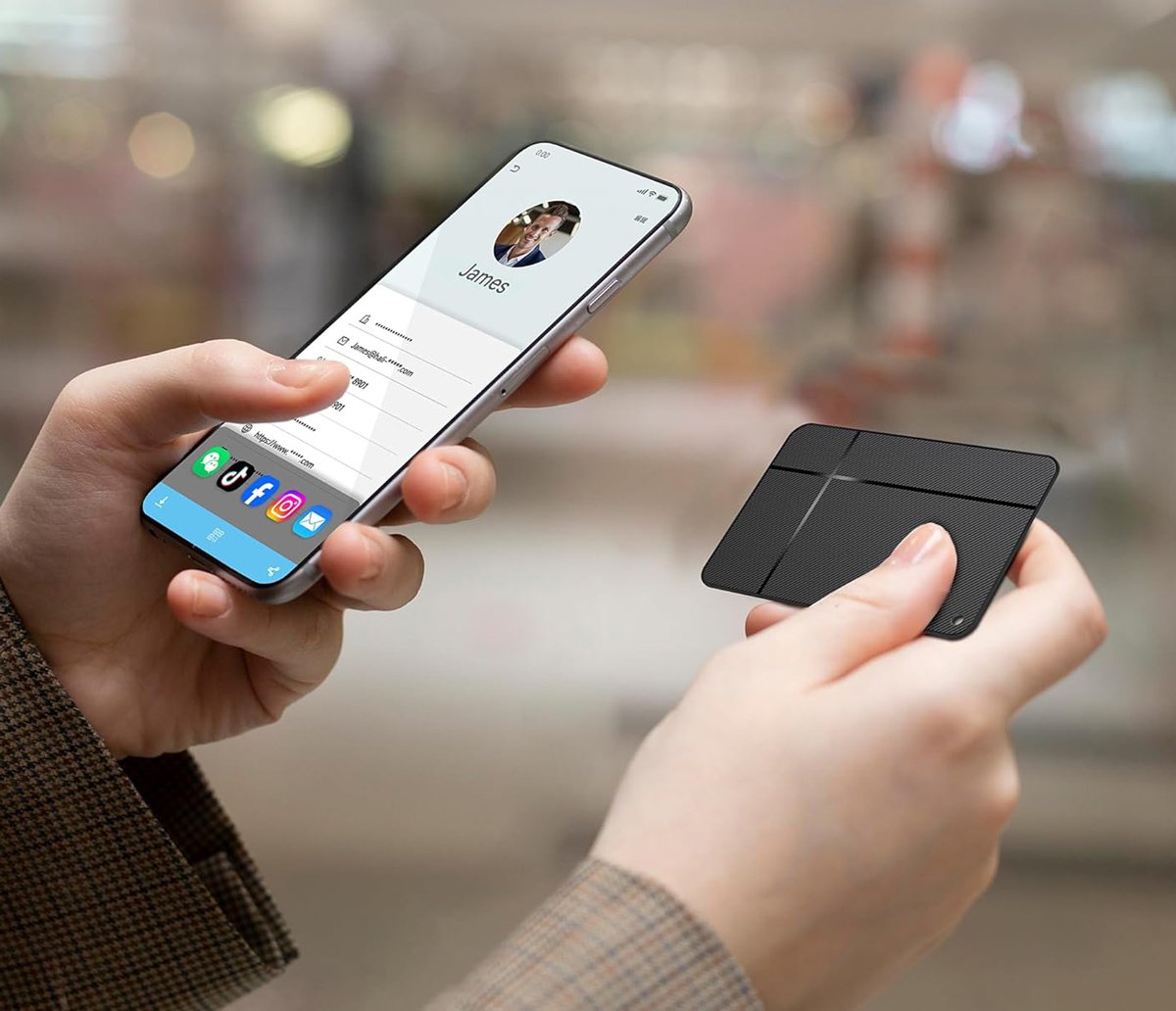 MILI ψηφιακή επαγγελματική κάρτα & tracker MiCard Duo για iOS & Android συσκευές, NFC, Bluetooth, μαύρο - Image 3