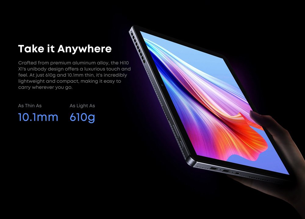 CUWI tablet i10 X1 me pliktrologio, 10.1", 8/256GB, Windows 11 ome, 3400mAh, gkri 8349 10.1"