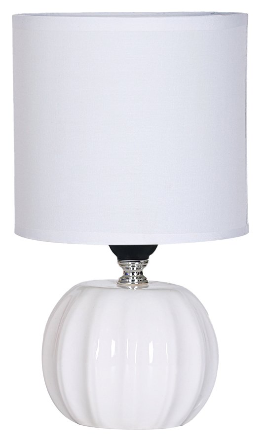 POWERTECH επιτραπέζιο φωτιστικό HLL-0139, E27, κεραμική βάση, λευκό