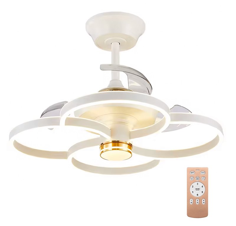 POWERTECH ανεμιστήρας οροφής HLL-0147 με LED φως, 120W, Φ65x45cm, λευκός