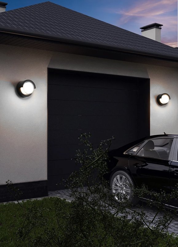 POWERTECH LED φωτιστικό τοίχου HLL-0167, 12W, 4000K, 960lm, IP65, μεταλλικό, μαύρο - Image 2