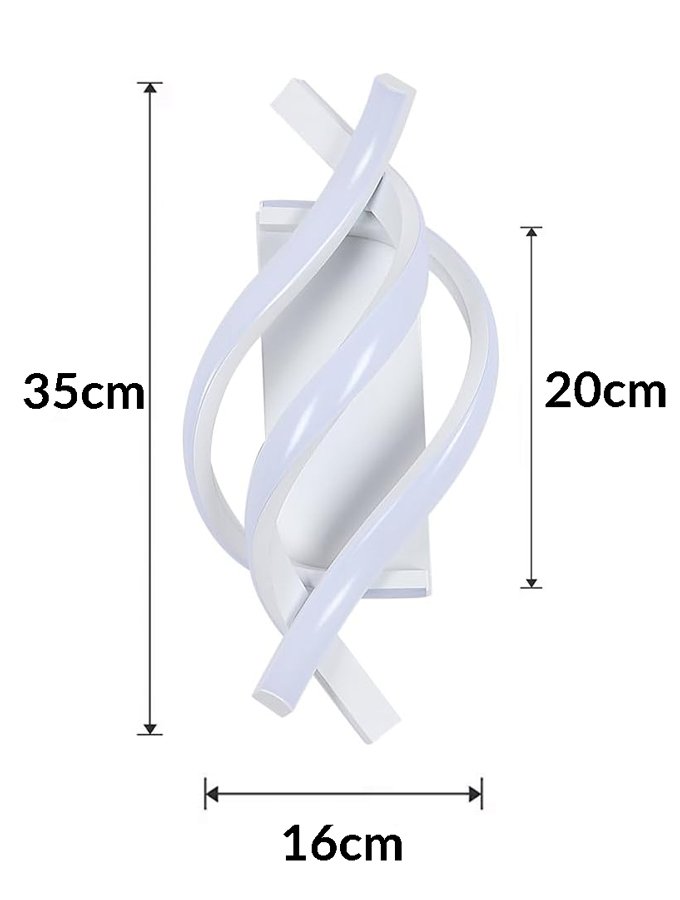 POWERTECH LED φωτιστικό τοίχου HLL-0168, 12W, 4000K, 960lm, λευκό - Image 4
