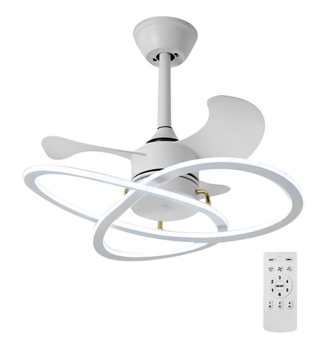 POWERTECH ανεμιστήρας οροφής HLL-0175 με LED φως, 96W, Φ60x25cm, λευκός