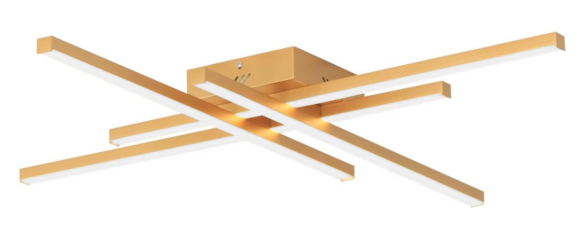 POWERTECH LED φωτιστικό οροφής HLL-0179, 50W, 4500K, 9x60x60cm, χρυσό