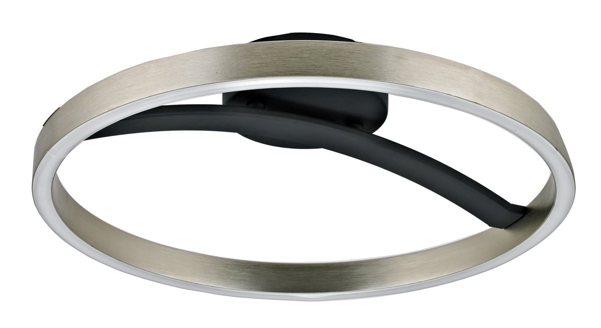 POWERTECH LED φωτιστικό οροφής HLL-0200, 29W, 4000K, Φ38x10cm, ασημί/μαύρο