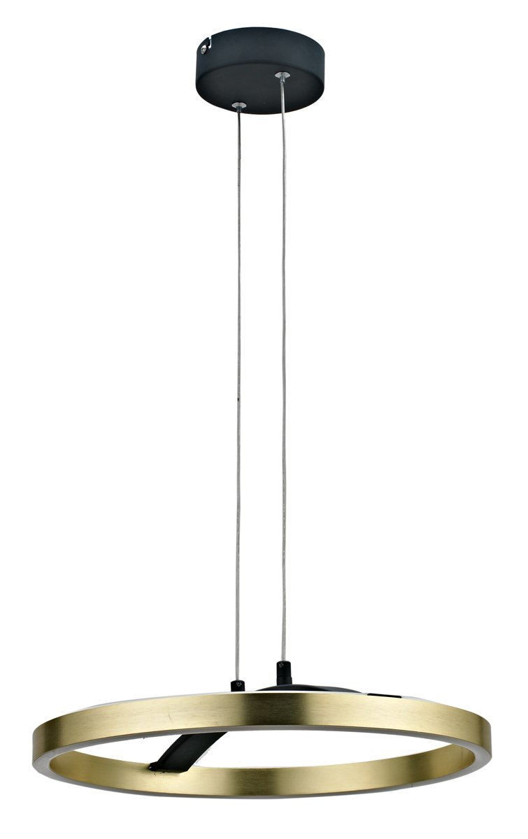 POWERTECH LED φωτιστικό οροφής HLL-0201, 29W, 4000K, Φ38x120cm, χρυσό/μαύρο