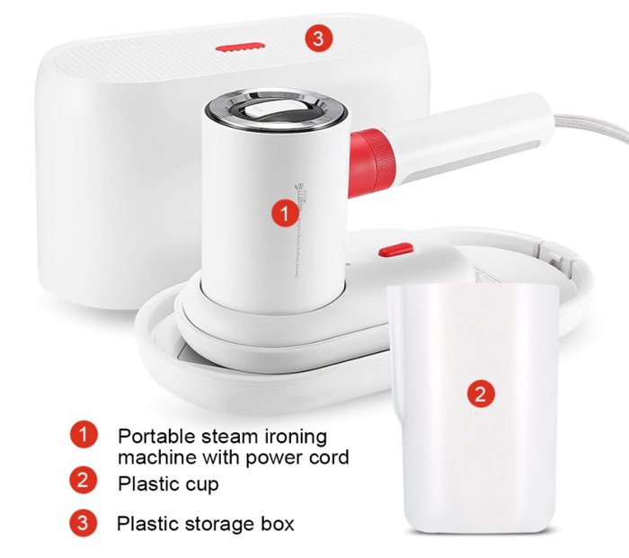 DEERMA ατμοκαθαριστής ρούχων χειρός HS200, 1000W, 110ml, λευκός - Image 7