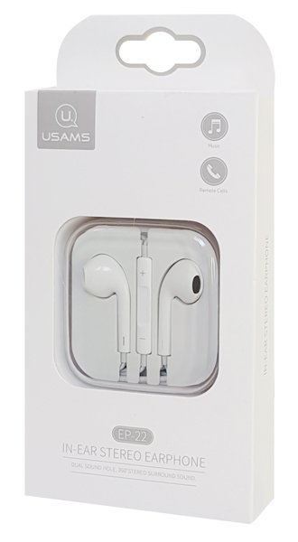 earphones me mikrofono EP-22, 3.5mm syndesi, F14mm, 1.2m, leyka 1488 3.5mm
