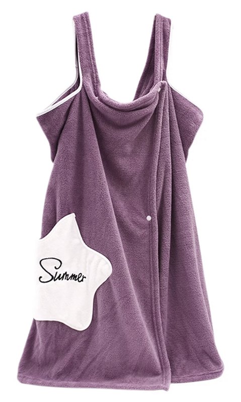 ROXXANI πετσέτα-μπουρνούζι μπάνιου HUH-0099, 85x150cm, μωβ