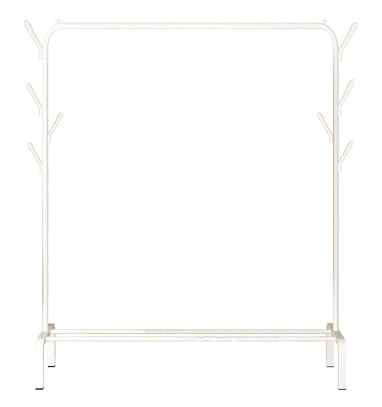 Κρεμάστρα δαπέδου HUH-0127, μεταλλική, 110x40x150cm, λευκή