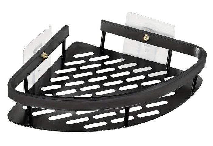 HOME USE γωνιακό ράφι τοίχου HUH-0159, αλουμινίου, 28x5.5x21cm, μαύρο