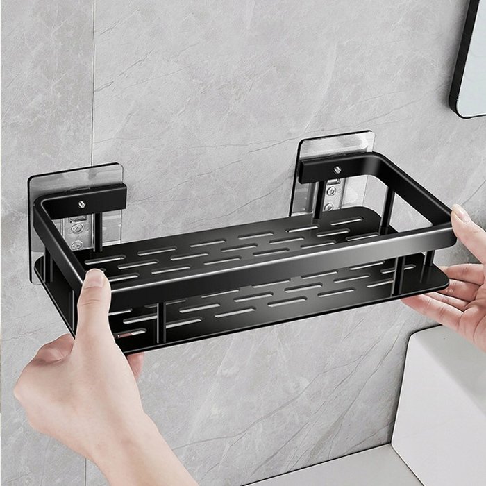 HOME USE ράφι τοίχου HUH-0162, αλουμινίου, 30x5x13cm, μαύρο - Image 3