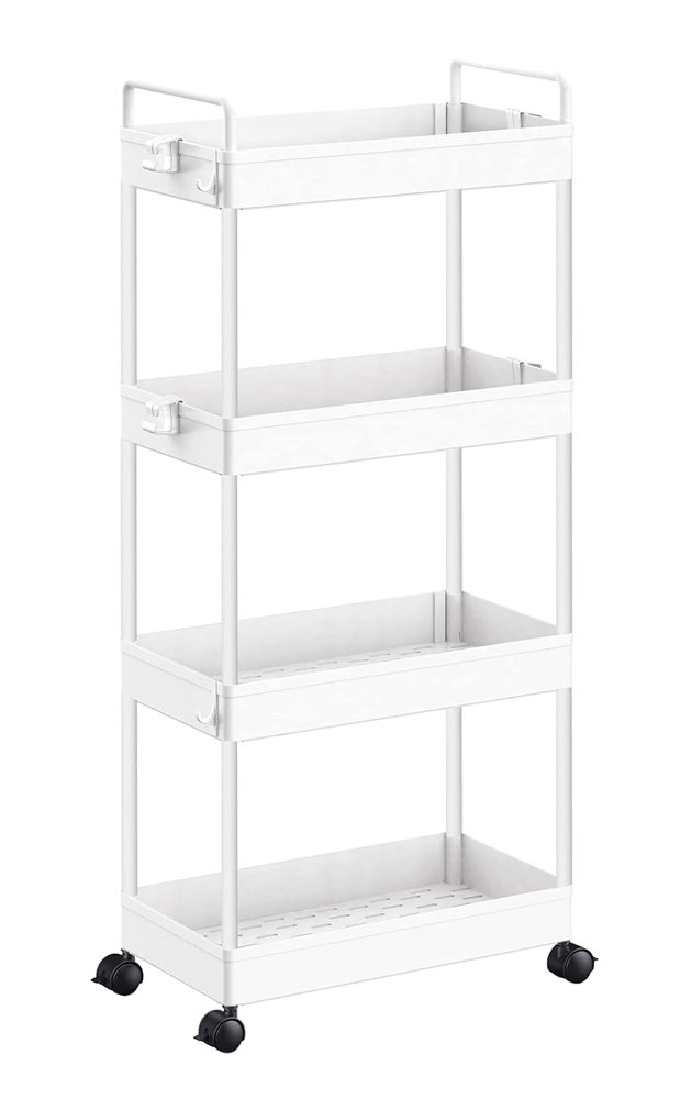 HOME USE τρόλει κουζίνας HUH-0163, 4 θέσεων, 40x21.5x91.5cm, λευκό