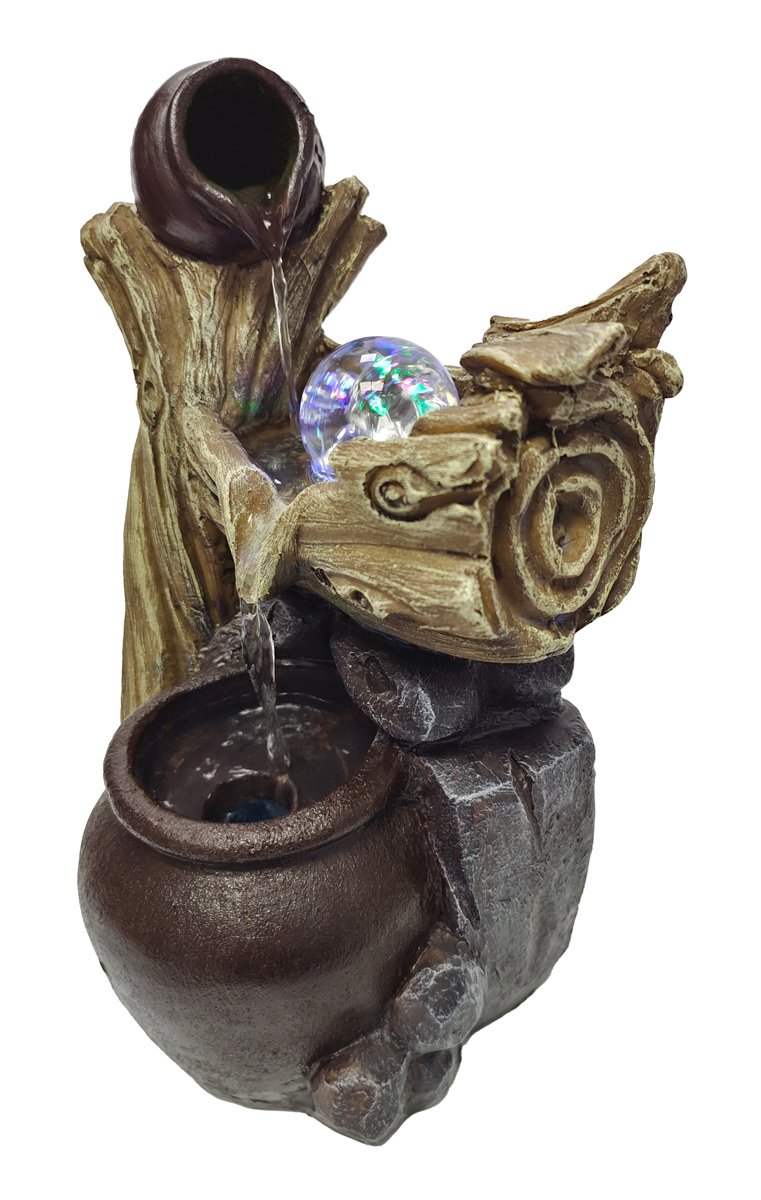 HOME USE διακοσμητικό συντριβάνι HUH-0176, φωτιζόμενο, 18x20x35cm - Image 3