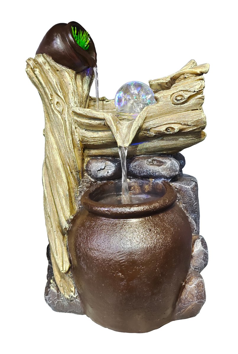 HOME USE διακοσμητικό συντριβάνι HUH-0176, φωτιζόμενο, 18x20x35cm