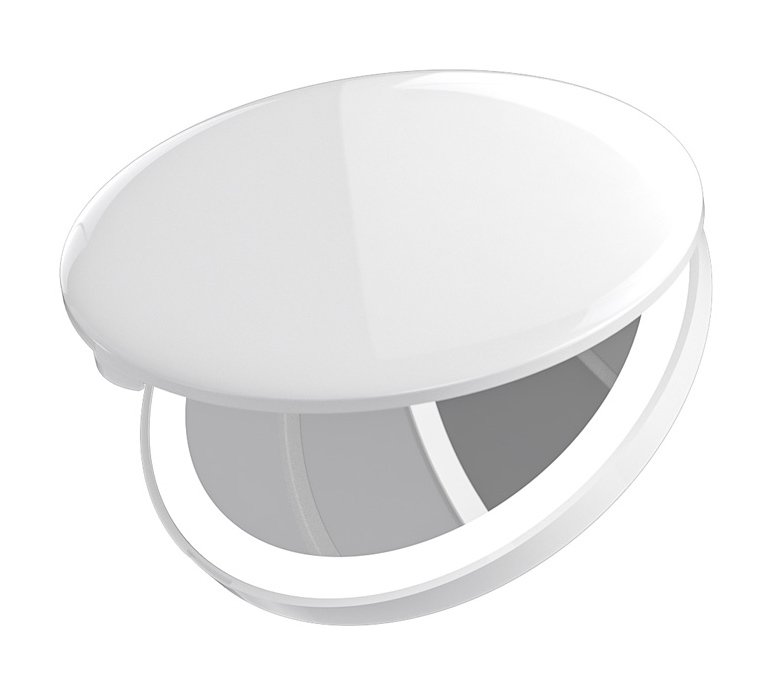 HOME USE καθρέφτης χειρός HUH-0184 με LED φως, 1x/3x zoom 180mAh, λευκός - Image 3