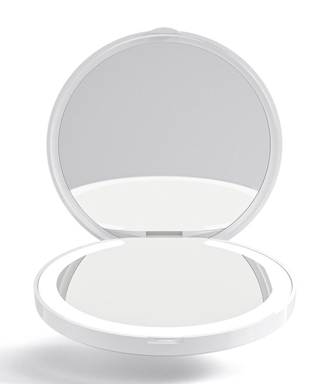 HOME USE καθρέφτης χειρός HUH-0184 με LED φως, 1x/3x zoom 180mAh, λευκός - Image 5