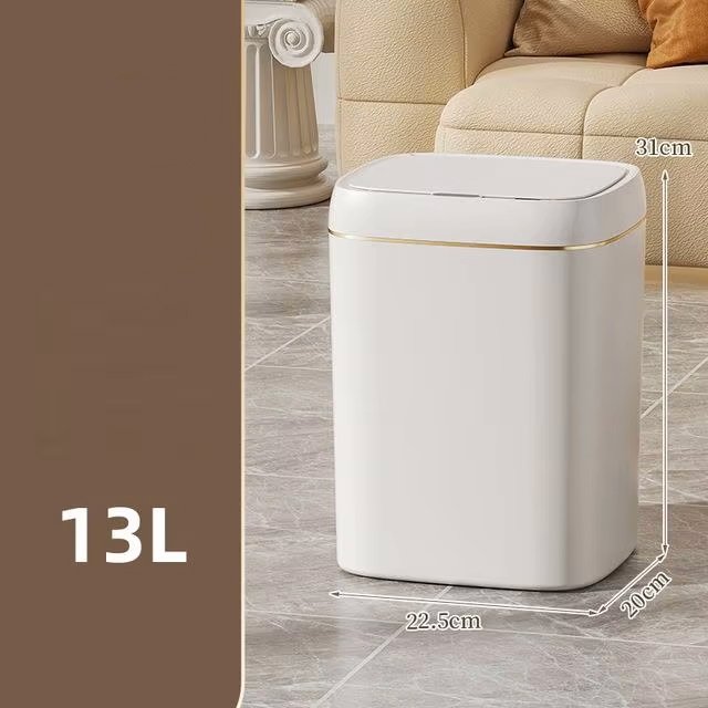 HOME USE κάδος απορριμμάτων HUH-0188 με φωτοκύτταρο, 13lt, λευκός - Image 5