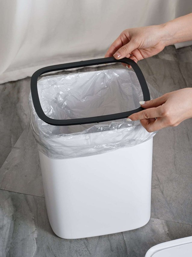 HOME USE κάδος απορριμμάτων HUH-0188 με φωτοκύτταρο, 13lt, λευκός - Image 6