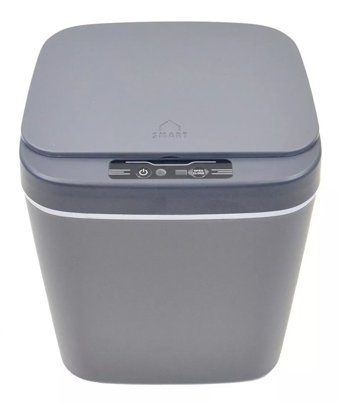 HOME USE κάδος απορριμμάτων HUH-0190 με φωτοκύτταρο, 14lt, γκρι - Image 6