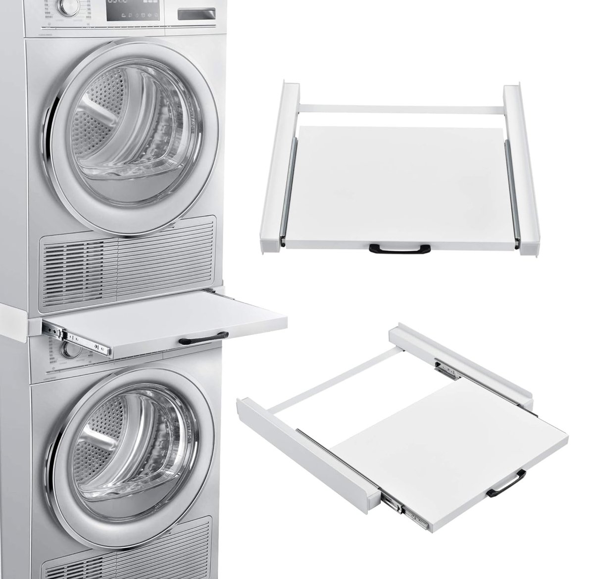 HOME USE συνδετικό πλυντηρίου/στεγνωτηρίου HUH-0194 με συρτάρι, 60x54x7.5cm - Image 2