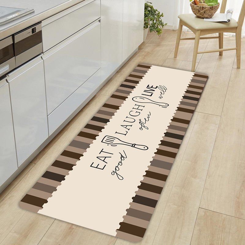 HOME USE πατάκι κουζίνας HUH-0218, αντιολισθητικό, 120x40cm, 3.5mm πάχος, καφέ - Image 2