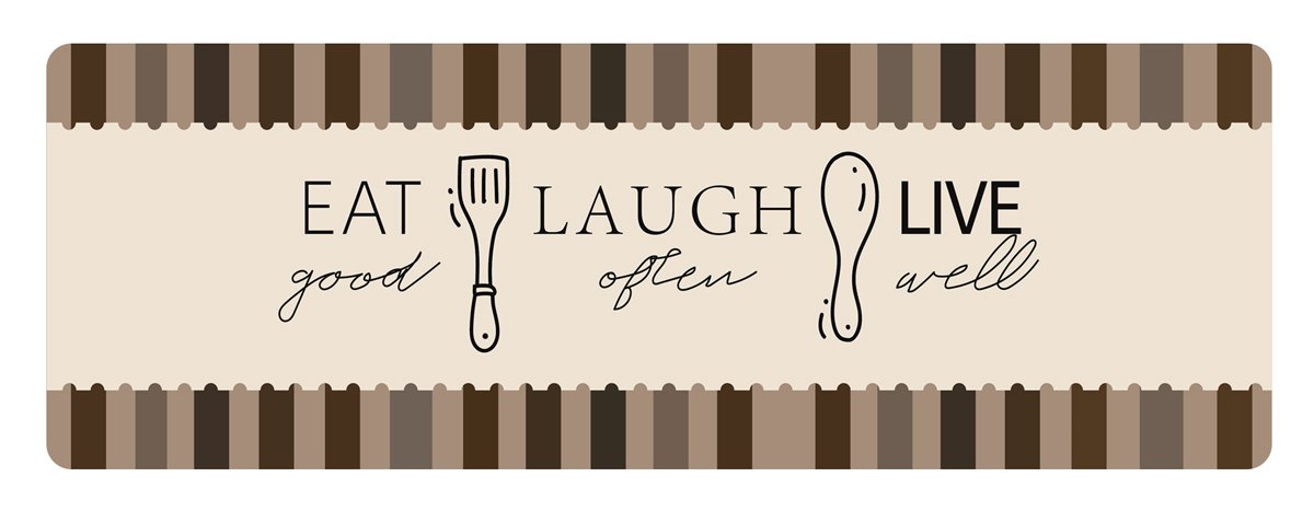 HOME USE πατάκι κουζίνας HUH-0219, αντιολισθητικό, 150x50cm, 3.5mm πάχος, καφέ