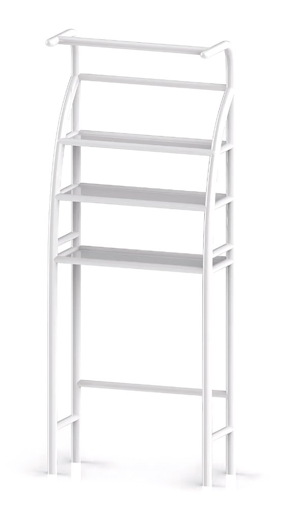 HOME USE ραφιέρα μπάνιου HUH-0222 με 3 ράφια, μεταλλική, 65x25x175cm, λευκή