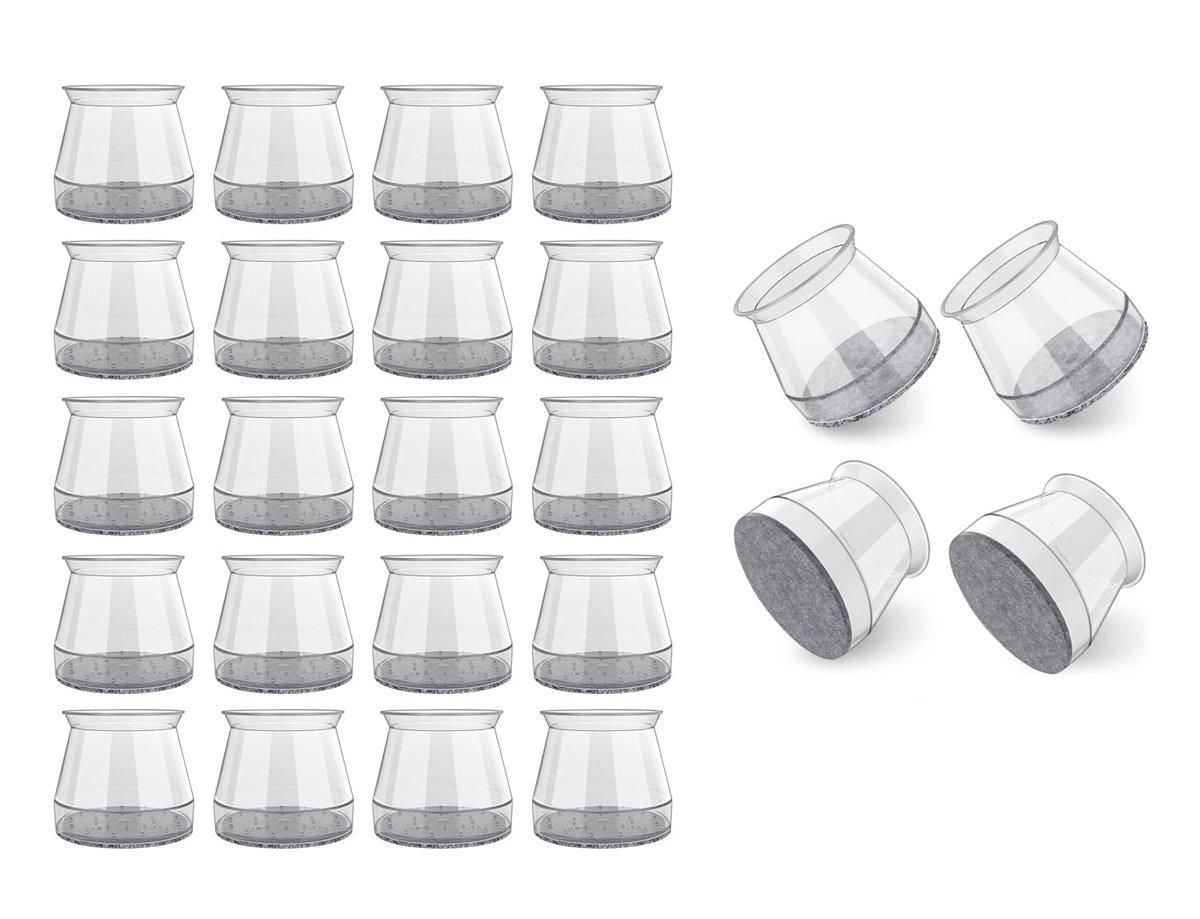 HOME USE προστατευτικές τάπες επίπλων HUH-0225, 32-37mm, διάφανες, 24τμχ