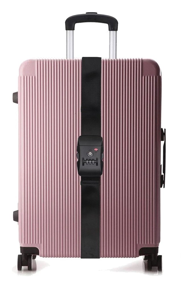 HOME USE ιμάντας βαλίτσας HUH-0245 με λουκέτο συνδυασμού TSA, ρυθμιζόμενος, 2m, μαύρος - Image 2