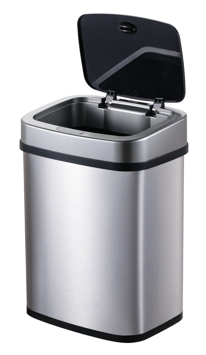 HOME USE κάδος απορριμμάτων HUH-0256 με φωτοκύτταρο, ανοξείδωτο ατσάλι, 15lt, ασημί - Image 7