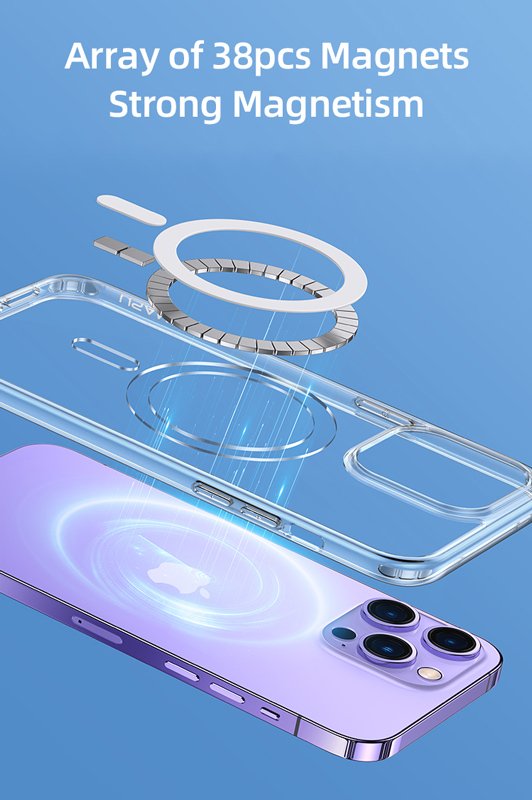 USAMS θήκη Ice Magnet για iPhone 14 Plus, με μαγνήτες, διάφανη - Image 2