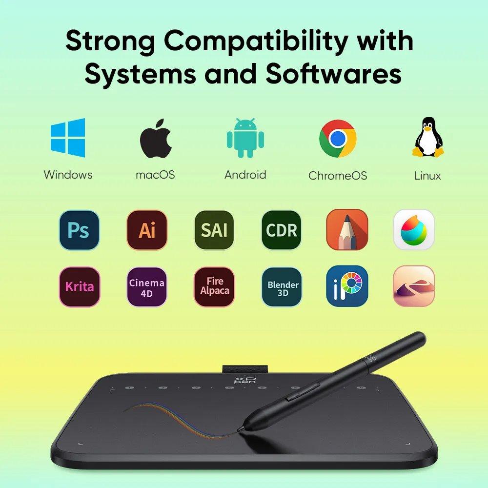 XP-PEN ταμπλέτα σχεδίασης με γραφίδα Deco 640, 160x90mm, μαύρο - Image 7