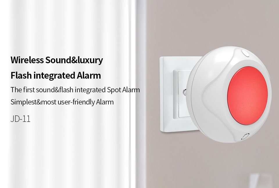 WOLF GUARD ασύρματη σειρήνα εσωτερικού χώρου JD-11, ηχητική και οπτική - Image 2