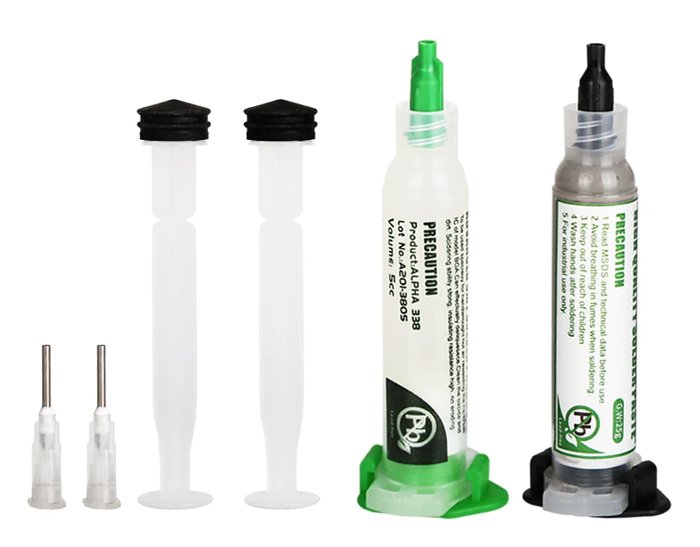 KAISI BGA/IC κιτ πάστας συγκόλλησης KAI-338, 217 °C, 25g & 5cc