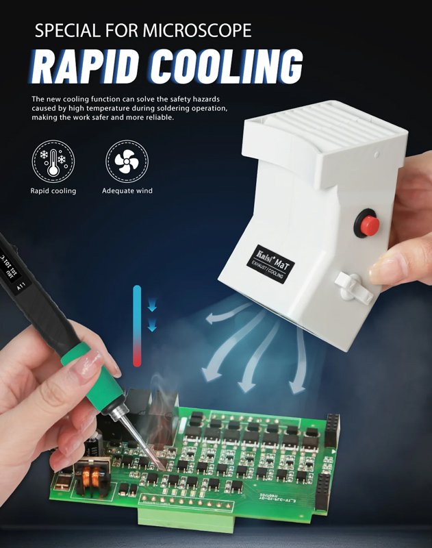 KAISI σταθμός απορρόφησης καπνού & fan ψύξης MaT Mini για μικροσκόπιο, 3W - Image 3
