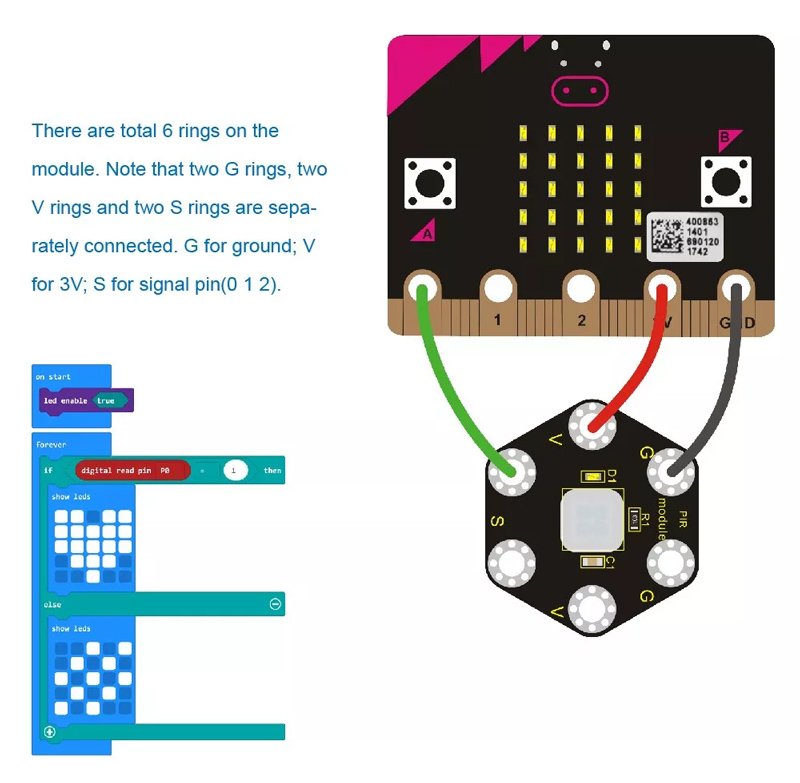 KEYESTUDIO PIR motion sensor module KS0422 για Micro:bit - Image 2