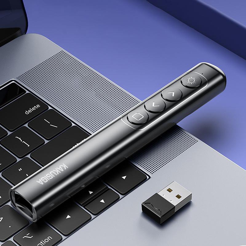 KAKUSIGA τηλεχειριστήριο παρουσιάσεων KSC-1488 με laser & πλήκτρα, 100m, μαύρο - Image 4