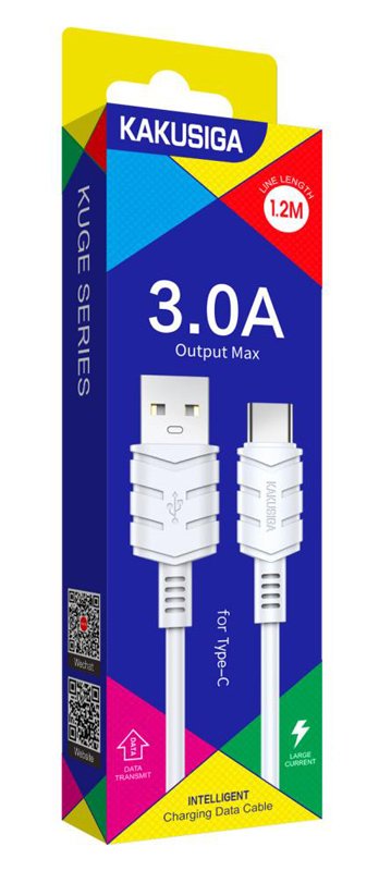 KAKUSIGA καλώδιο USB-C σε USB KSC-710, 3A, 480Mbps, 1.2m, λευκό - Image 3